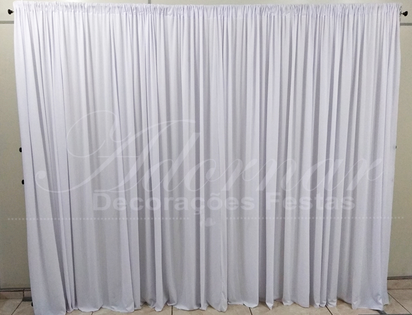 aluguel de painel de cortinas branco para decoração de festa