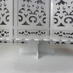 Locação de Boleira Lisa Prato Quadrado Com Suporte em Provençal