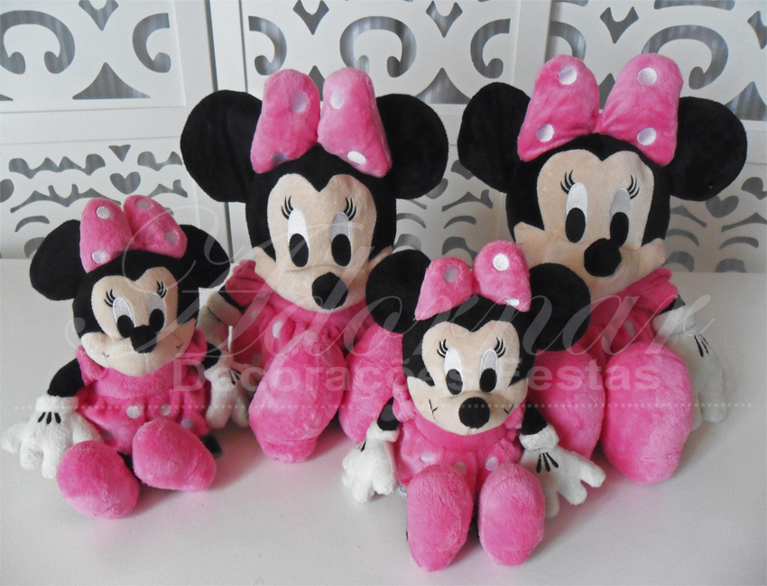 Locação de Kit Personagens Minnie Mouse Rosa Para Festa Infantil