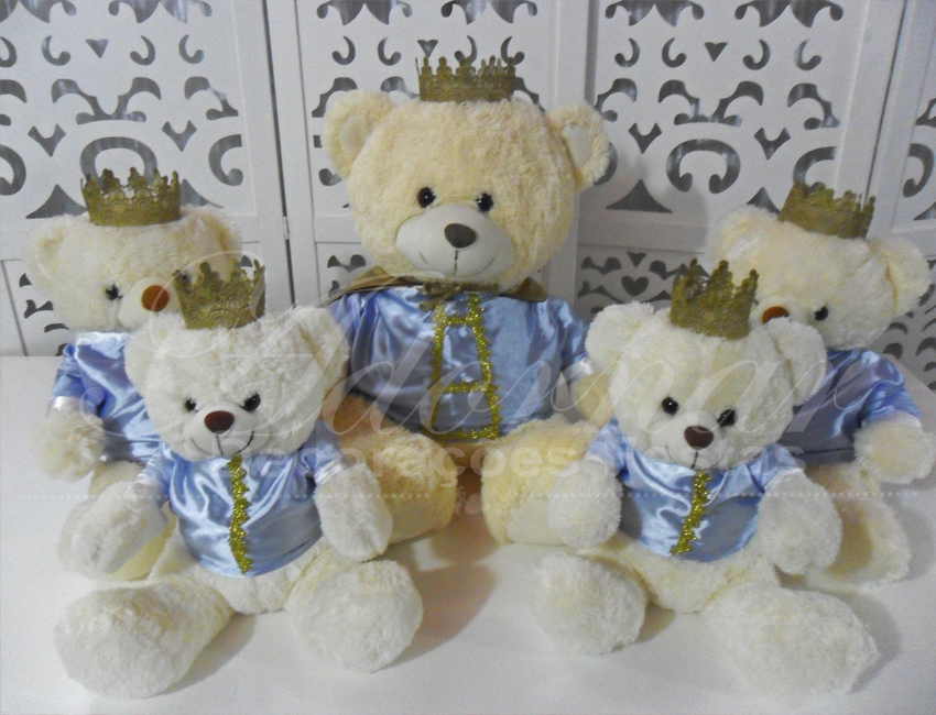 Locação de Kit Personagens Ursos Príncipes Para Festa Infantil e Chá de Bebê
