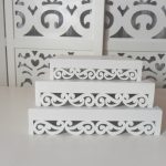 Locação de Trio Bandejas Florais em Provençal Para Doces