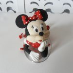 Locação de Topo de Bolo da Minnie Mouse Vermelha em Biscuit