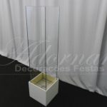 Locação de Coluna de Vidro Com Caixa de Luz
