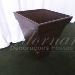 vaso cachepô de chão pequeno marrom