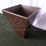 vaso cachepô de chão pequeno marrom