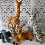 aluguel kit personagens safari para decoração de festa infantil