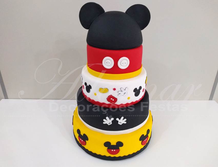 Locação de Bolo Cenográfico Mickey Para Festa Infantil e Eventos