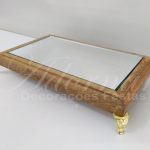 Aluguel de Bandeja Retangular Espelhada Moldurada em Rústico