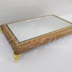 Aluguel de Bandeja Retangular Espelhada Moldurada em Rústico