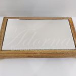 Aluguel de Bandeja Retangular Espelhada Moldurada em Rústico