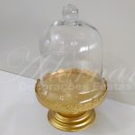 Locação de Cúpula Dourada Porta Doces Porta Cupcakes ou Baleiro