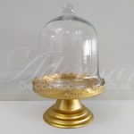 Locação de Cúpula Dourada Porta Doces Porta Cupcakes ou Baleiro