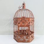 Locação de Gaiola Decorativa Grande Redonda em Bronze