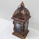 Locação de Gaiola Decorativa Pequena Quadrada de Ferro Ouro Velho