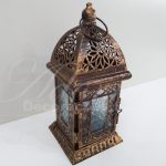 Locação de Gaiola Decorativa Pequena Quadrada de Ferro Ouro Velho