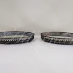 Locação Jogo de Bandejas Redondas Espelhadas Borda em Metal Para Doces