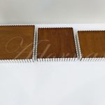 Locação Trio de Bandejas Peroladas Quadradas em Rústico Para Doces