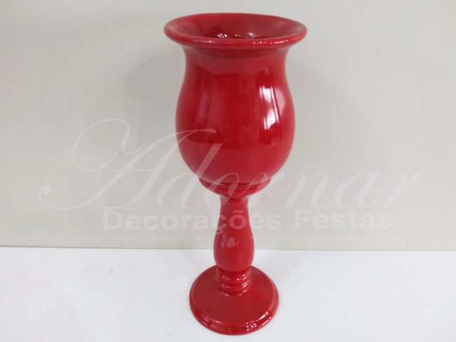 Vaso de Vidro Vermelho