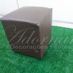 Aluguel de Puff Quadrado Marrom