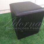 Locação de Puff Quadrado Preto
