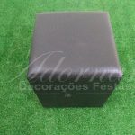 Locação de Puff Quadrado Preto