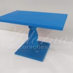 Locação de Bandeja Suporte Retangular em Azul Para Doces