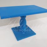 Locação de Bandeja Suporte Retangular em Azul Para Doces