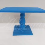 Locação de Bandeja Suporte Retangular em Azul Para Doces