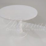 Locação de Boleira Porta Doces Média Redonda em Branco