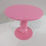 Locação de Boleira Porta Doces Pequena em Rosa Claro Com Pé Torneado