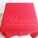 Locação de Toalha em Vermelho Para Mesa Quadrada