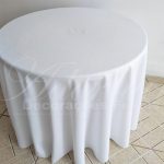 Locação de Toalha Branca Para Mesa Redonda