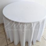 Locação de Toalha Branca Para Mesa Redonda
