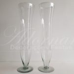 Locação Par de Vaso Tulipão de Vidro Grande