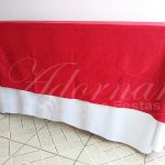 Locação de Toalha Pranchão Branca Com Cobre Mancha Vermelho