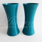 Par de Vaso de Vidro Azul Tiffany Grande