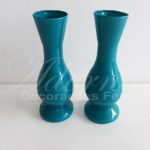 Locação Par de Vaso Solitário de Vidro Azul Tiffany Pequeno