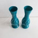 Locação Par de Vaso Solitário de Vidro Azul Tiffany Pequeno