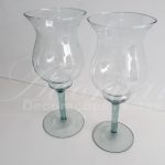 Locação Par de Vaso Taça de Vidro Napole Transparente