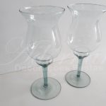 Locação Par de Vaso Taça de Vidro Napole Transparente