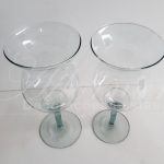 Locação Par de Vaso Taça de Vidro Napole Transparente