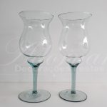 Locação Par de Vaso Taça de Vidro Napole Transparente