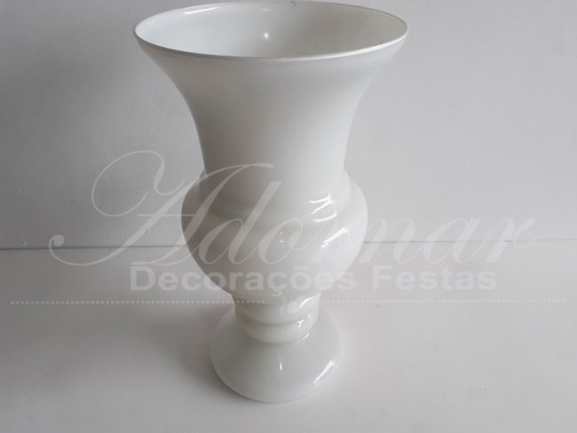 Locação Vaso de Vidro Itália Branco Grande