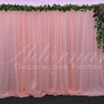 aluguel de painel de cortinas pêssego rosê gold para festas e eventos