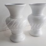 Locação Par de Vaso de Cerâmica em Branco