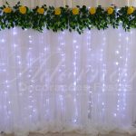 aluguel de painel de cortinas branco com led decoração festas