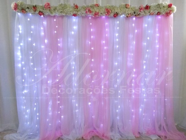 Painel de Cortinas Rs Led Flores