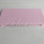Locação de Bandeja Banquinho Retangular em Rosa Para Doces