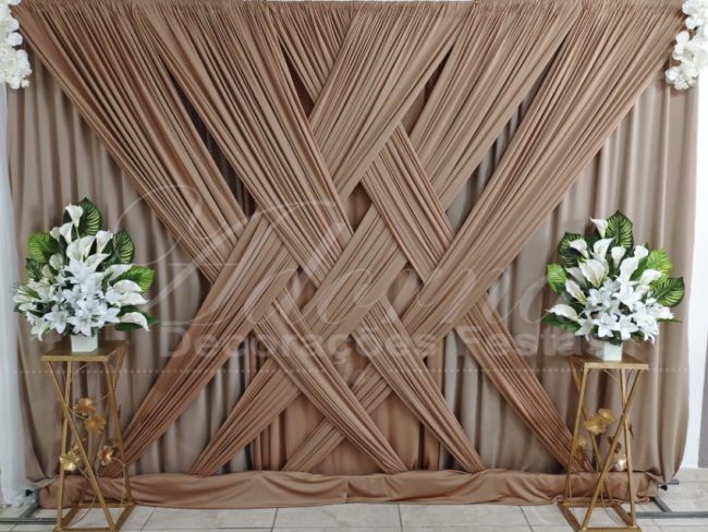 Painel de Cortinas Trançado