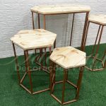 Kit de Mesa Mini Table Sextavado Rosê